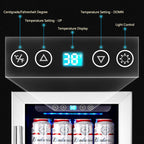 15 Inch Single Zone Built-in or Freestanding Beverage Cooler, 96 Cans, for Kitchen & Bar