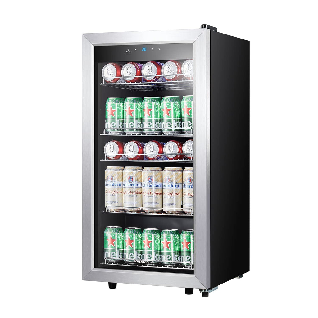 17 Inch Single Zone Freestanding Beverage Cooler, 120 Cans, for Kitchen & Bar