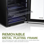 17 Inch Single Zone Freestanding Beverage Cooler, 120 Cans, for Kitchen & Bar