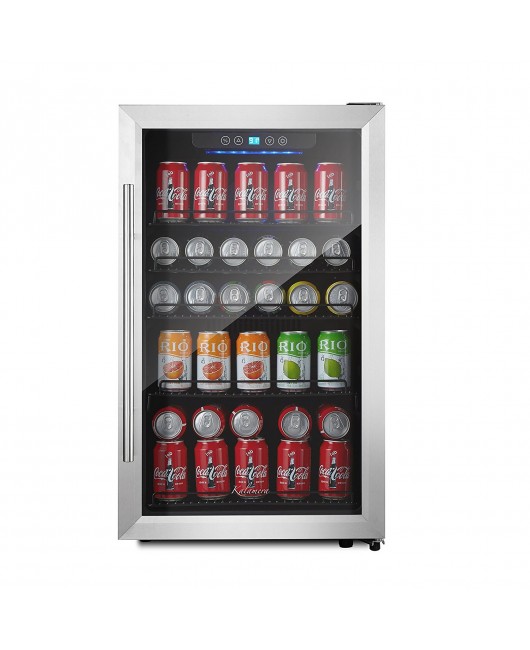 Kalamera 4.2 Cu.Ft 150-Can Beverage Refrigerator Stainless Steel Touch Control