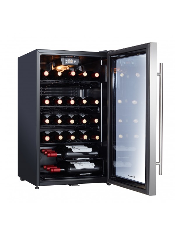Kalamera 4.3 Cu.ft 30 Bottle Wine Cooler Fridge Freestanding Single Zone Refrigerator