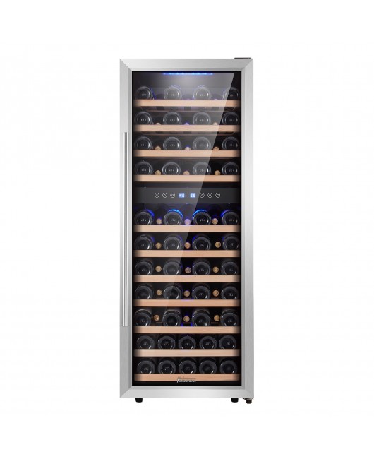 Kalamera 6.7 Cu.ft 73 Bottle Touch Control Compressor Wine Cooler Dual Zone