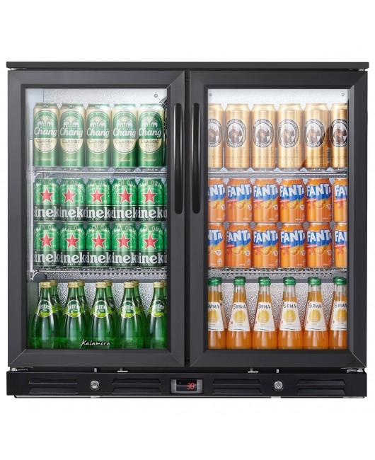 Kalamera two-door 7.3cu.ft back bar undercounter commercial beverage cooler