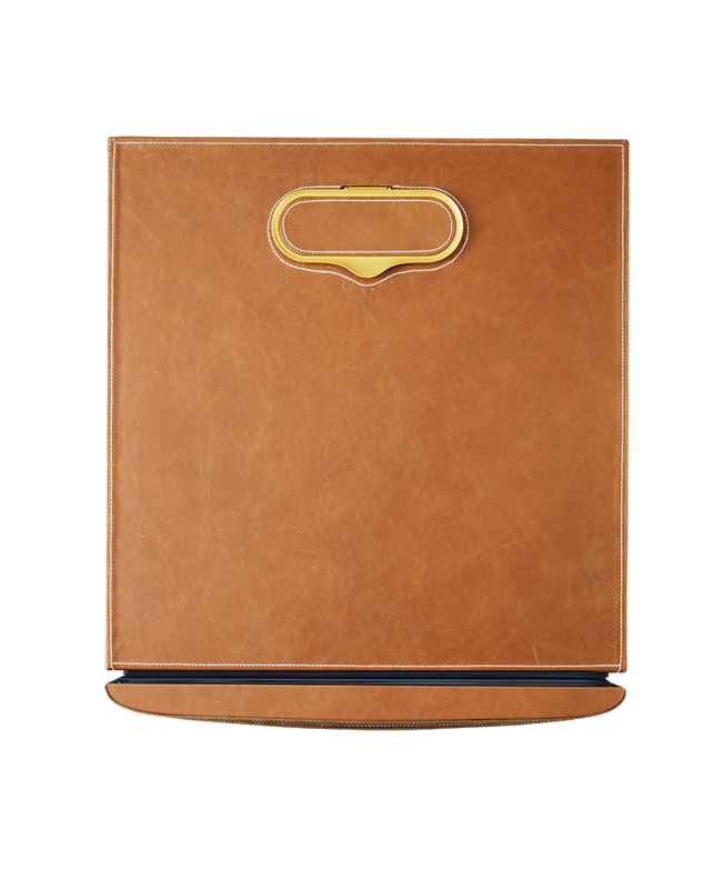 Afidano 1.7 cu.ft Genuine Leather Cigar Humidor with Precise Temperature and Humidity Control 