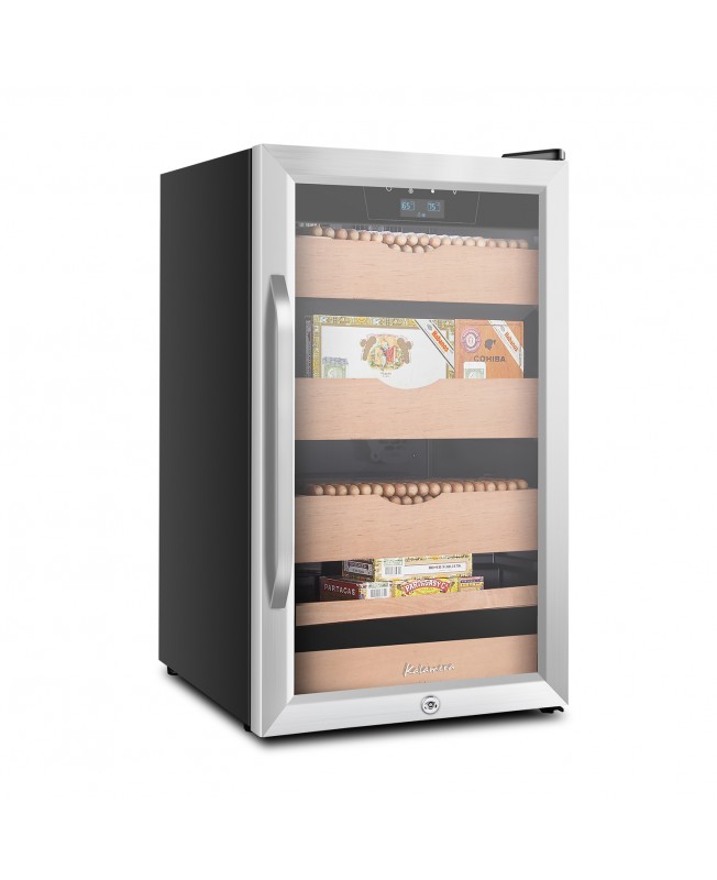 Kalamera 4.2 cu. ft. Cigar Cabinet Cooler Humidor with Built-in Heating & Cooling System