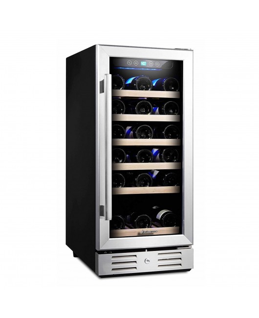 Kalamera 15'' Wine Cooler 30 Bottle Built-In Wine Coolers Or Freestanding Wine Refrigerator