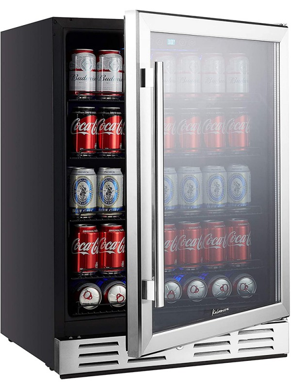 24 inch Beverage Refrigerator 175 Cans Capacity Beverage Cooler Fit