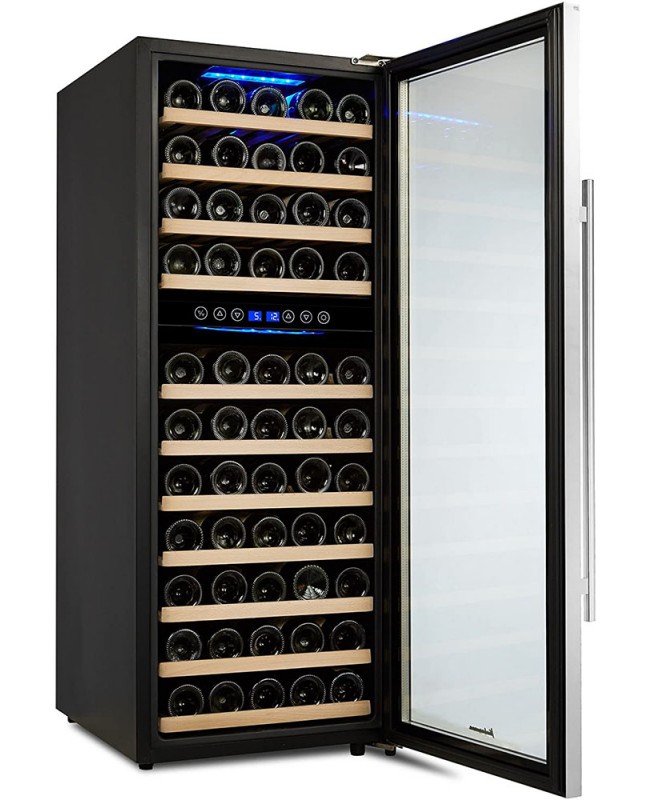 Kalamera 6.7 Cu.ft 73 Bottle Touch Control Compressor Wine Cooler Dual Zone