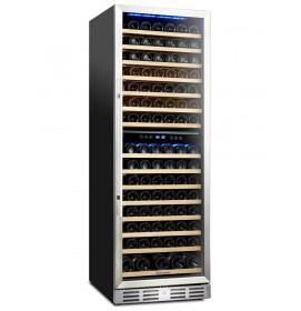 Kalamera 24” 15.9 Cu.ft 157 Bottle Freestanding Wine Cooler Built-in Wine Refrigerator