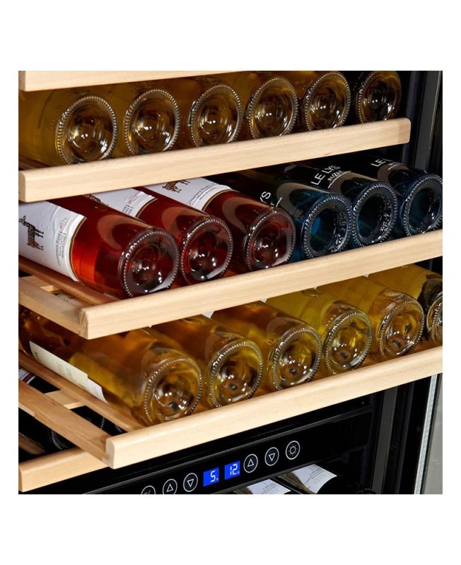 Kalamera 24” 15.9 Cu.ft 157 Bottle Freestanding Wine Cooler Built-in Wine Refrigerator