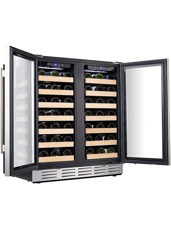 Kalamera 30'' Wine Cooler 66 Bottle Dual Zone Builtin and Freestanding