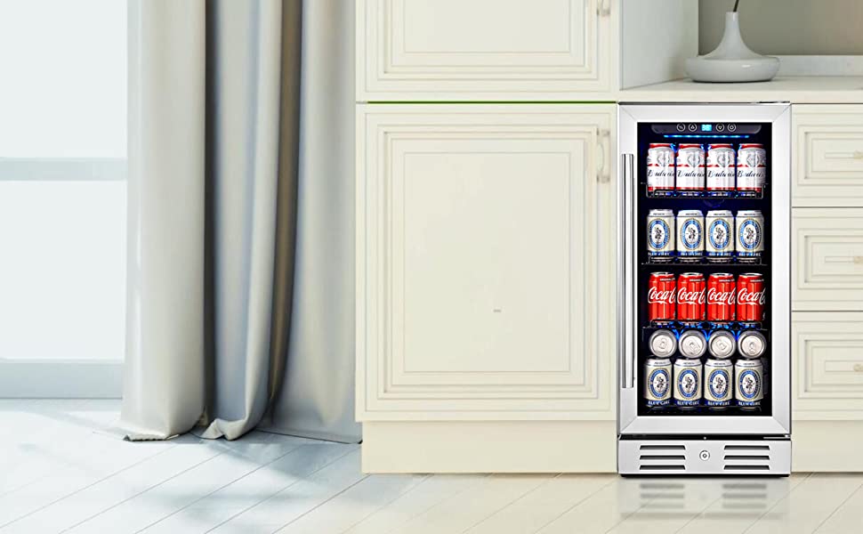 Kalamera Built-in Refrigeration 96 Cans (12 oz.) 1.9 Cubic Feet