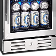 Kalamera Built-in Refrigeration 96 Cans (12 oz.) 1.9 Cubic Feet Convertible Beverage  Refrigerator and with Glass Door & Reviews