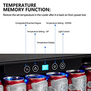 24 inch Beverage Refrigerator - 154 Cans Capacity Beverage Cooler- Fit  Perfectly into 24 Space Built in Counter or Freestanding - for Soda,  Water, Beer or Wine